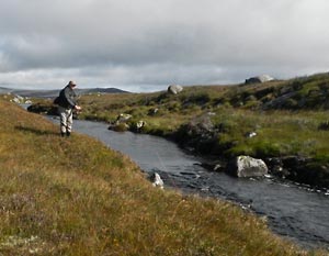 Ally fishes on Beat 4 of the Cashla River